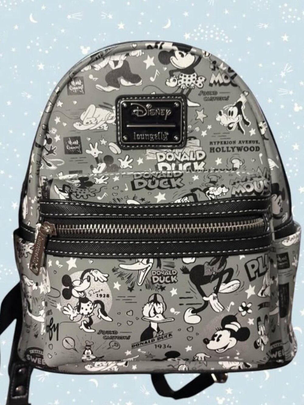NWOT Disney Loungefly Mickey & Friends Valut Sketch Mini Backpack